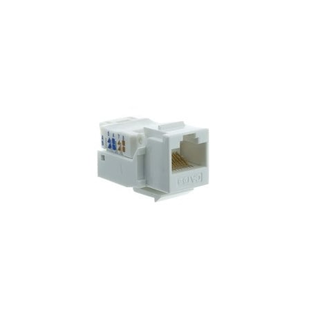 Cable Wholesale Cat5e Keystone Jack, White, Toolless, RJ45 Female 311-120WH